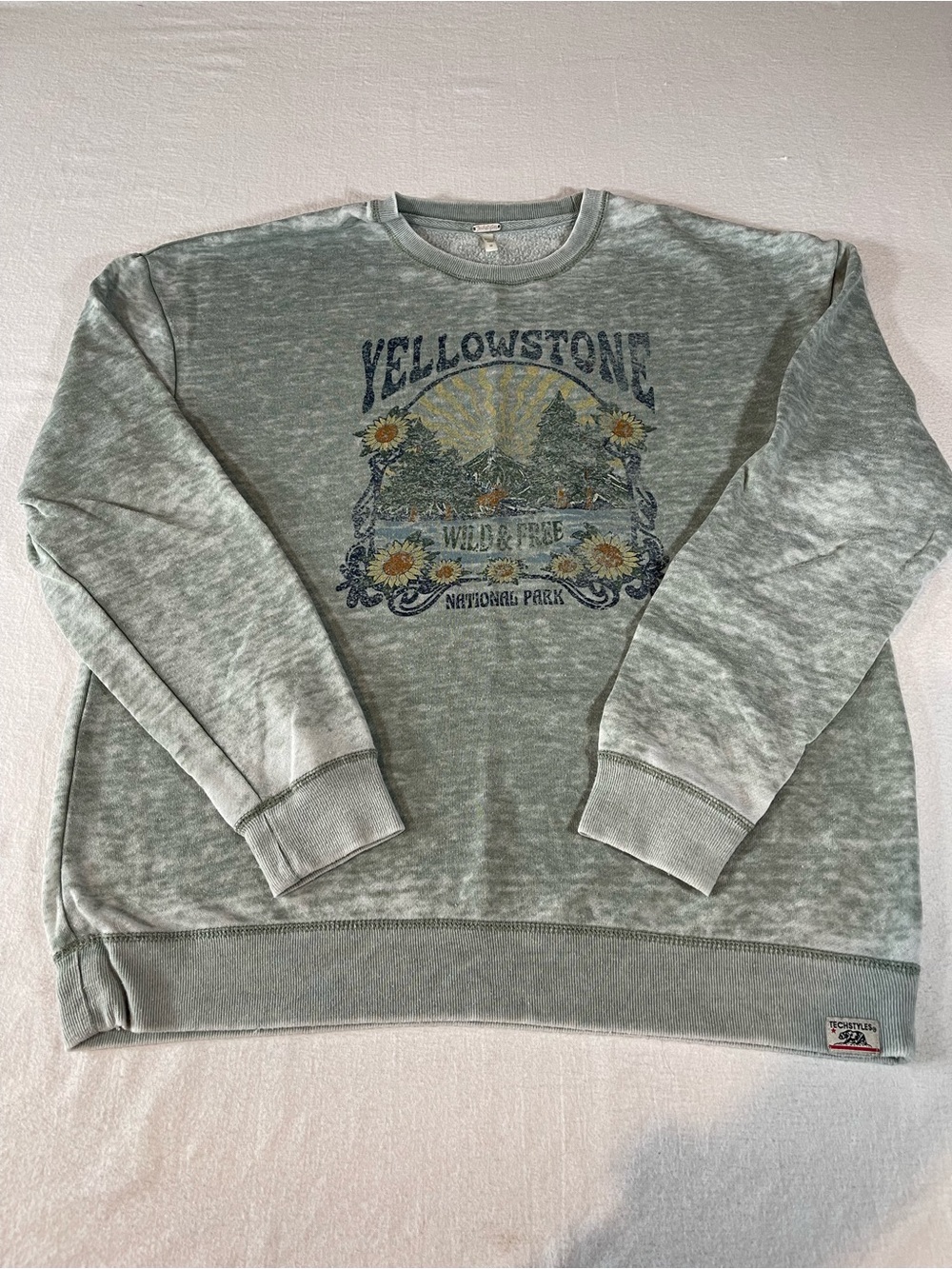 Yellowstone Graphic Crewneck Sweatshirt - Sage Green